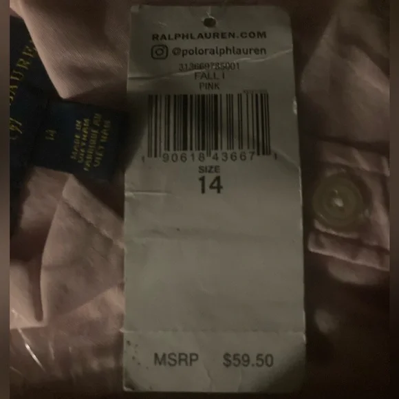 Ralph Lauren Pink Buttoned Collar Shirt Dress - Picture 13 of 13